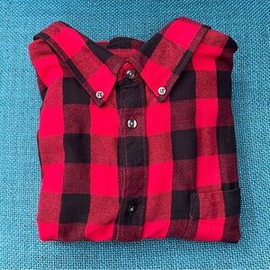 Joe Fresh Red and Black Plaid Men's Shirt